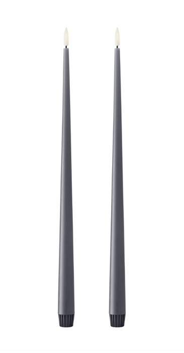 LED Taper Candles - Dark Slate (no. 74)