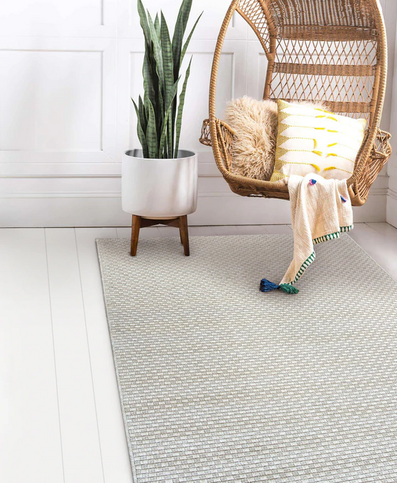 Iuta Indoor / Outdoor - Basket Weave White Swan