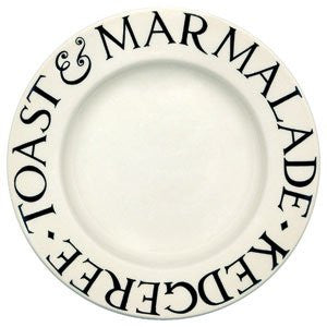 Black Toast 8 1/2" Plate