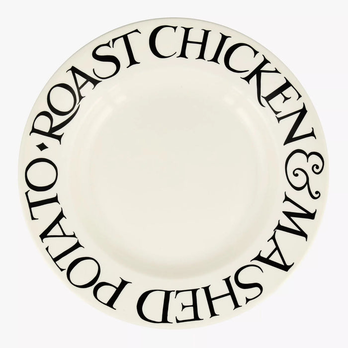 Black Toast Roast Chicken 10 1/2" Plate