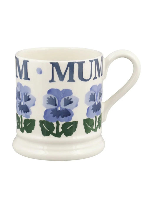 Blue Pansies Mum 1/2 Pint Mug