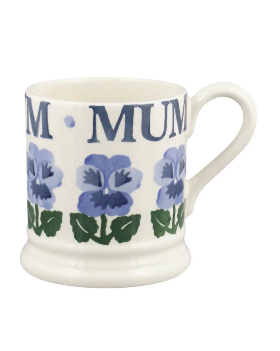 Blue Pansies Mum 1/2 Pint Mug