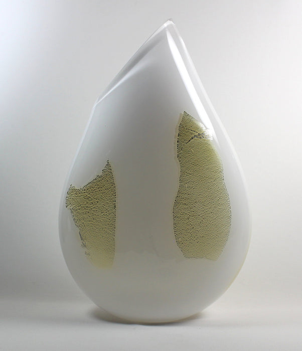 White Vase with Silver