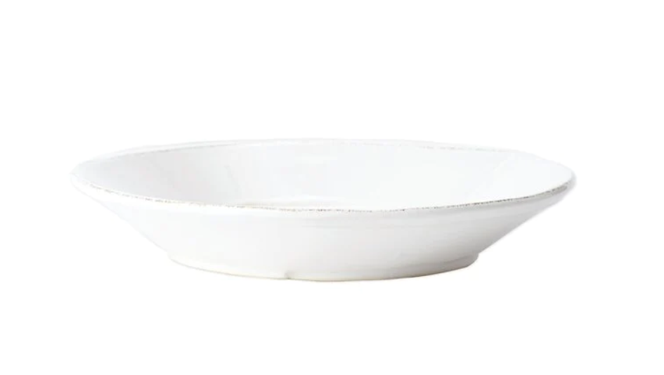 Melamine Lastra White Pasta Bowl