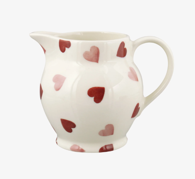 Pink Hearts 1/2 Pint Jug
