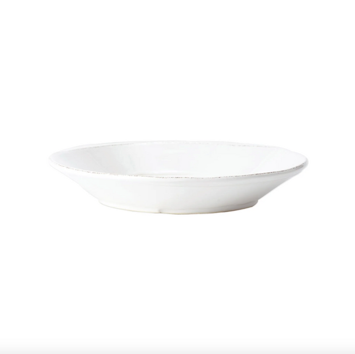 Melamine Lastra White Large Shallow Serving Bowl