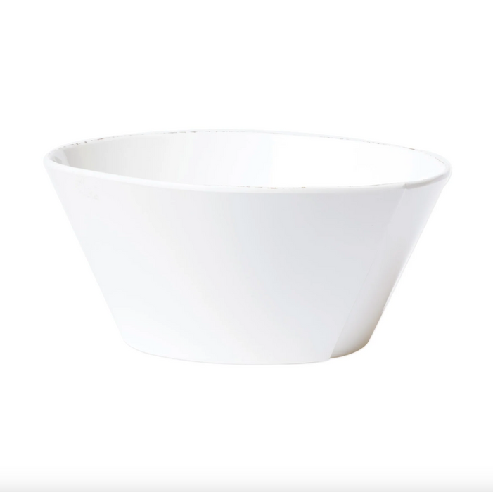 Melamine Lastra White Large Stacking Serving Bowl