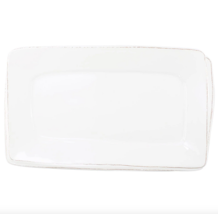 Melamine Lastra White Rectangular Platter