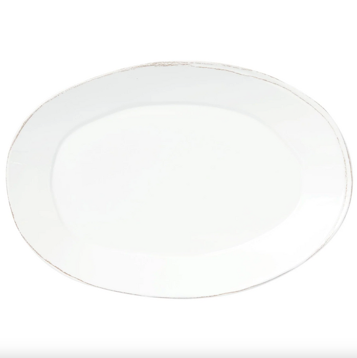 Melamine Lastra White Oval Platter