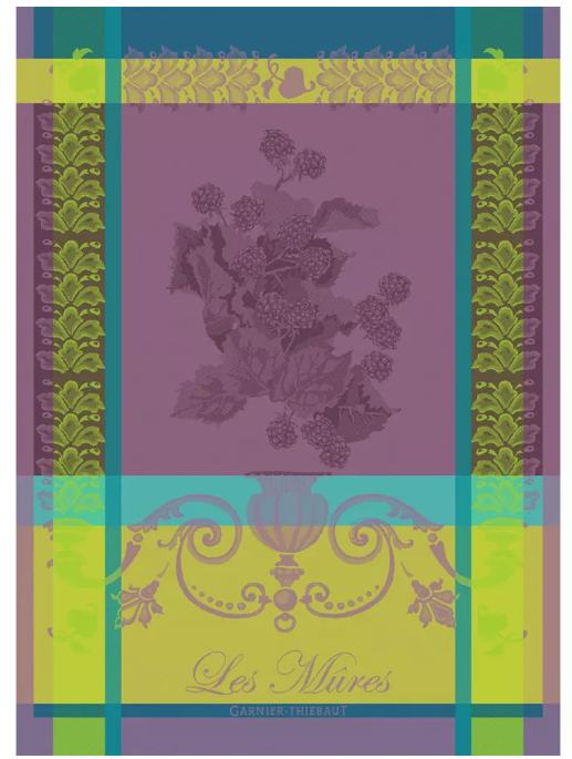 Jacquard Tea Towel - Les Mures Violet