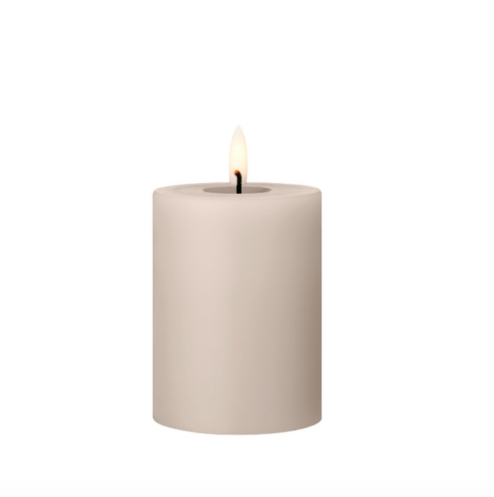 LED Pillar Candle - Linen Grey (no. 22)