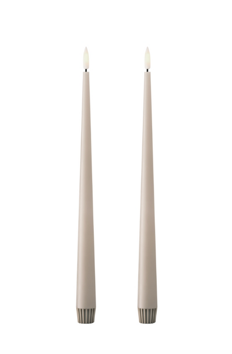 LED Taper Candles - Linen Grey (no. 22)