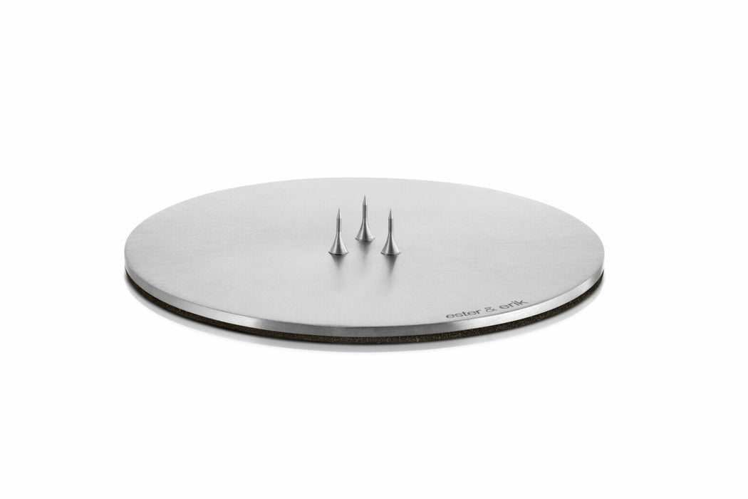 Matt Silver Candle Plates - 1 pcs.