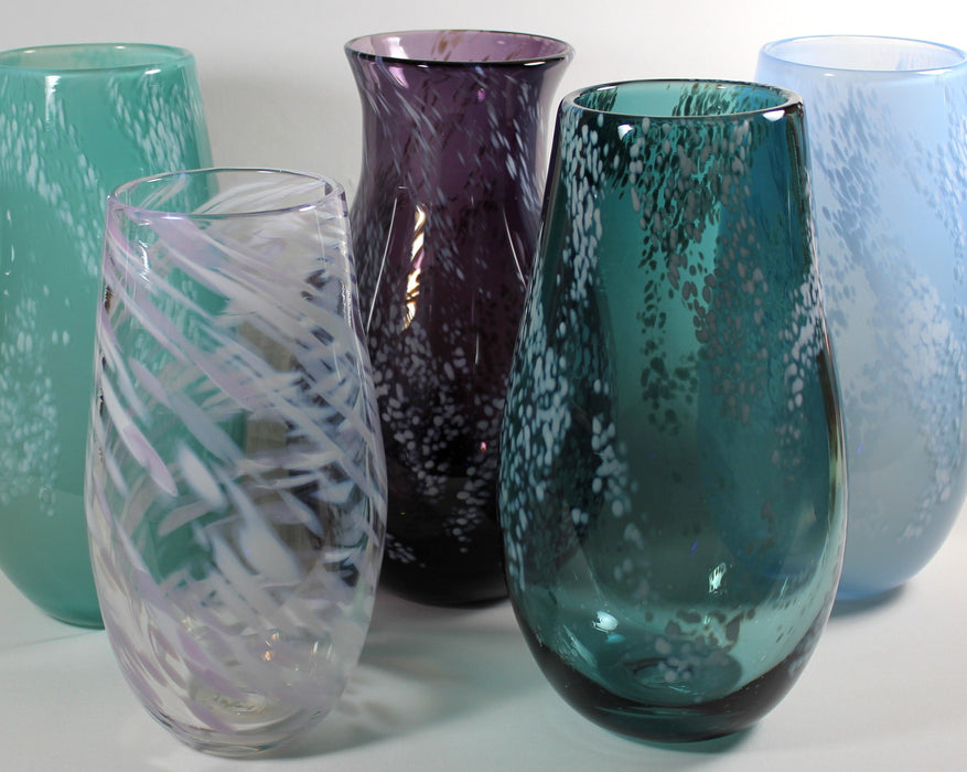 Assorted Handblown Glass Vases