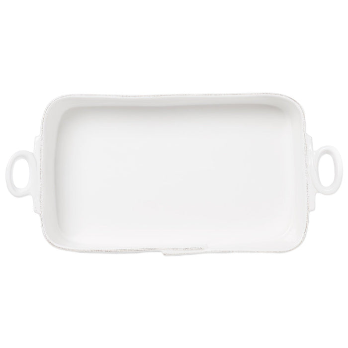 Lastra White Rectangular Baker