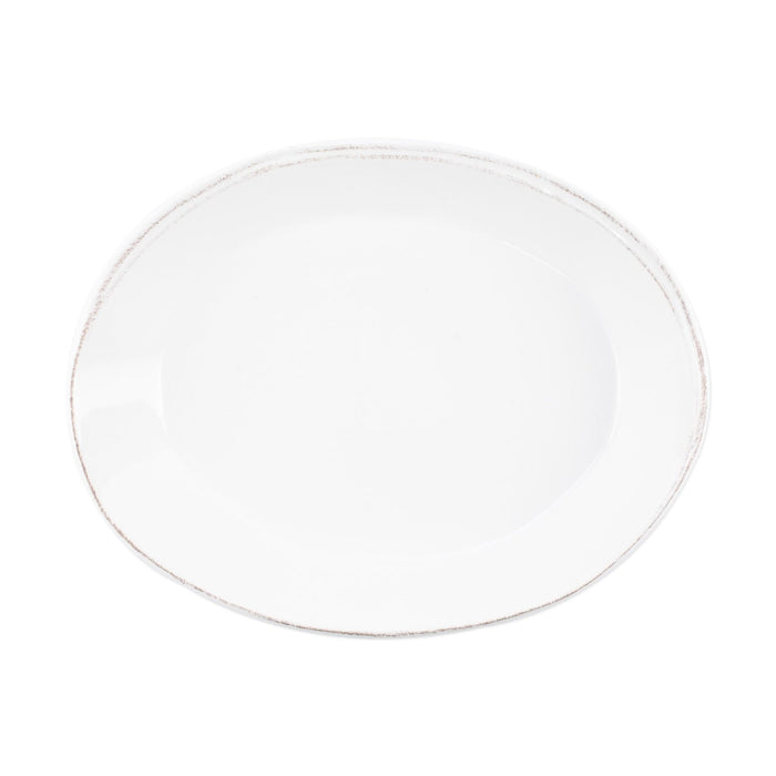 Lastra White Small Oval Baker